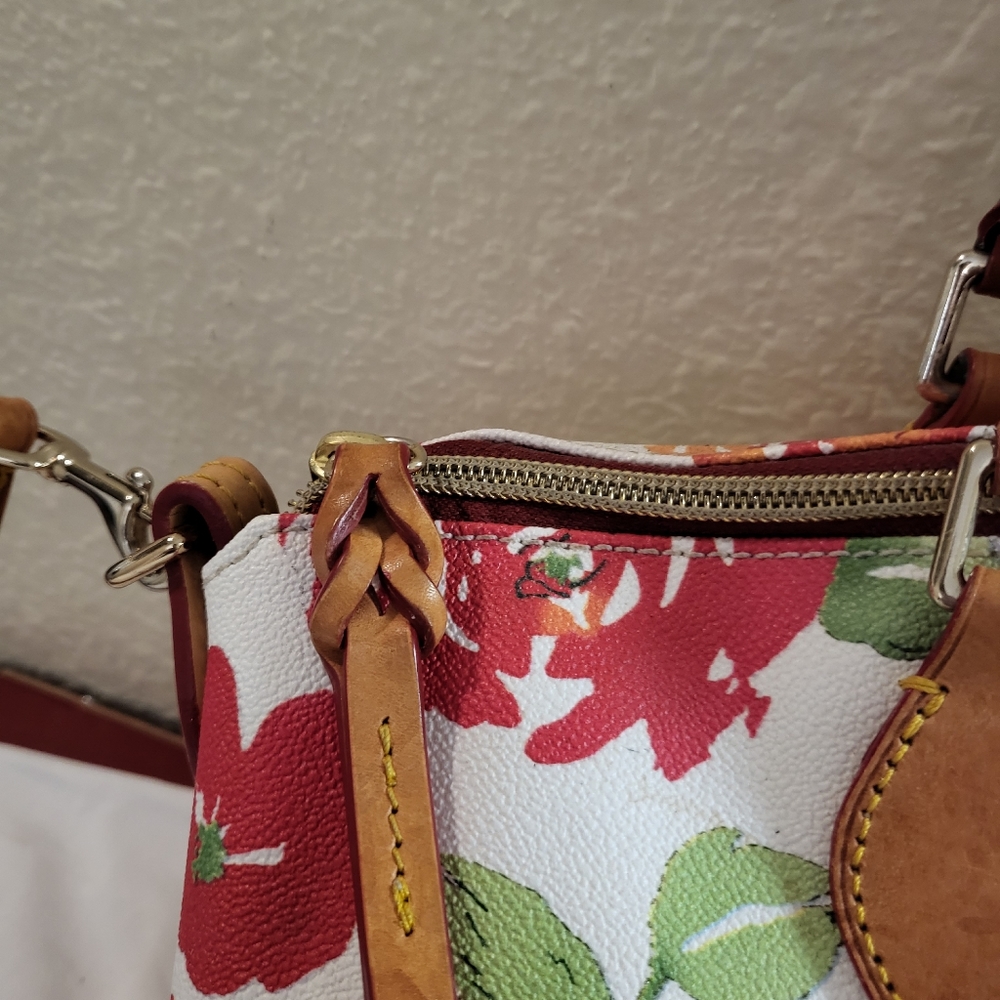 Dooney Red Flower Shoulder/Handbag - Picture 4 of 11